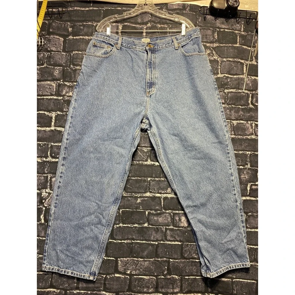 LL‎ Bean Original Fit Relaxed Jeans Women 20 Pet Blue Denim High Rise Straight